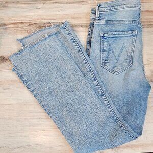 MOTHER The Insider Flood Fray Jeans in Peak-a-boo MOTHER